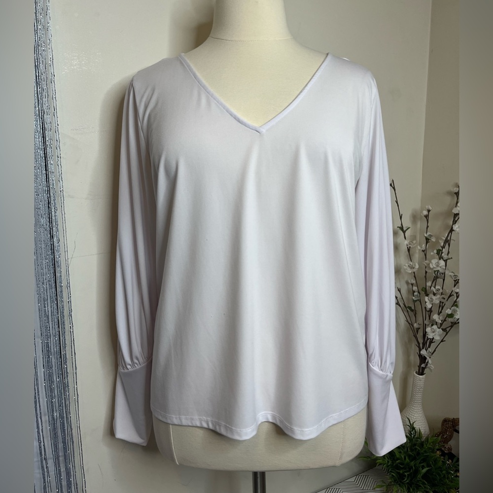 ELOQUII White Sleeve Blouse Size 22